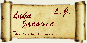Luka Jačović vizit kartica